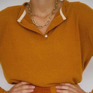 Donni Sweater Henley, Dijon, Small